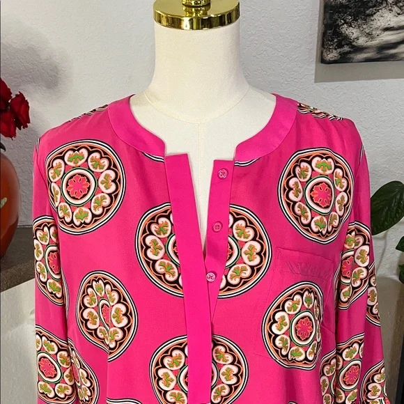 Crown & Ivy Pink Patterned Dress - Picture 4 of 12